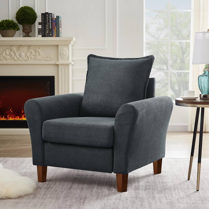 Modern Accent Chair Comfy Upholstered Armchair for Living Room