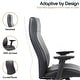preview thumbnail 5 of 10, Maxwell High-Back Leather Adjustable Executive Office Chair - Ergonomic Swivel Desk with Stainless Steel Lift 350 lb. Limit