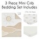preview thumbnail 2 of 4, Sweet Jojo Designs Boho Desert Sun Taupe Boy Girl Gender Neutral Unisex 3pc Mini Crib Bedding Set Beige Ivory Bohemian Mountain