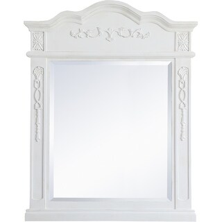 Elegant Lighting Lenora 36" x 28" Arched Beveled Wood Framed Accent