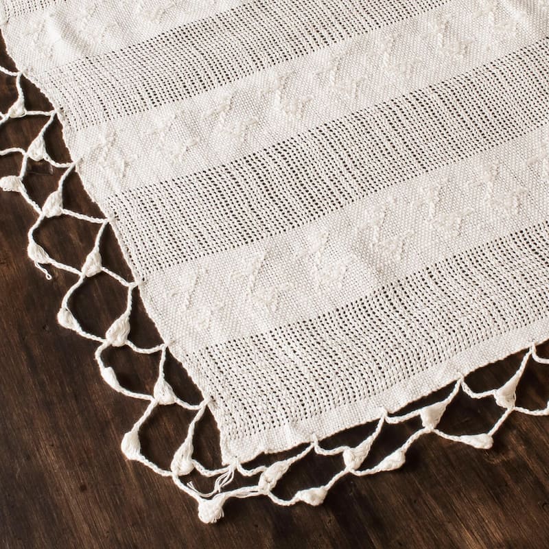 Novica Handmade Tactic Patterns Cotton Table Runner