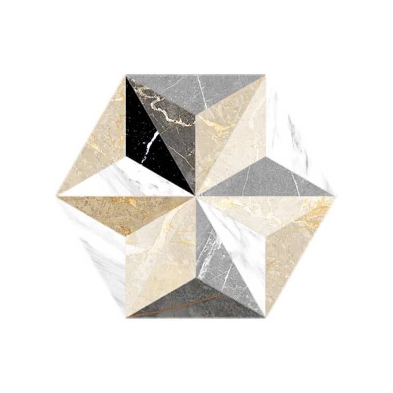 Osiris 8x9 Matte 3D Hexagon Porcelain Patterned Tile - Floor, Wall, Backsplash