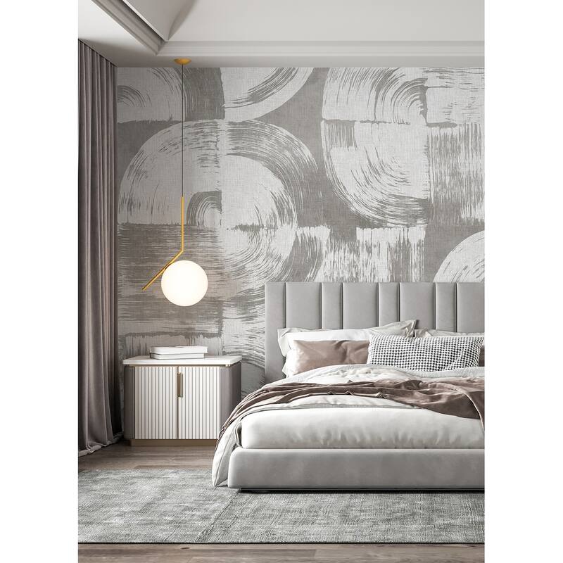 REMIX Walls by Katie Hunt Brushstrokes Dove Grey Wall Mural