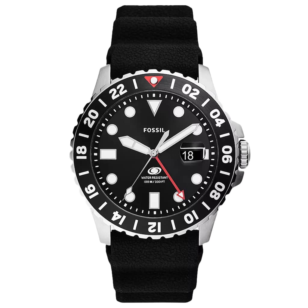 Fossil Men's GMT Black Dial Watch - FS6036 - 6 (36)
