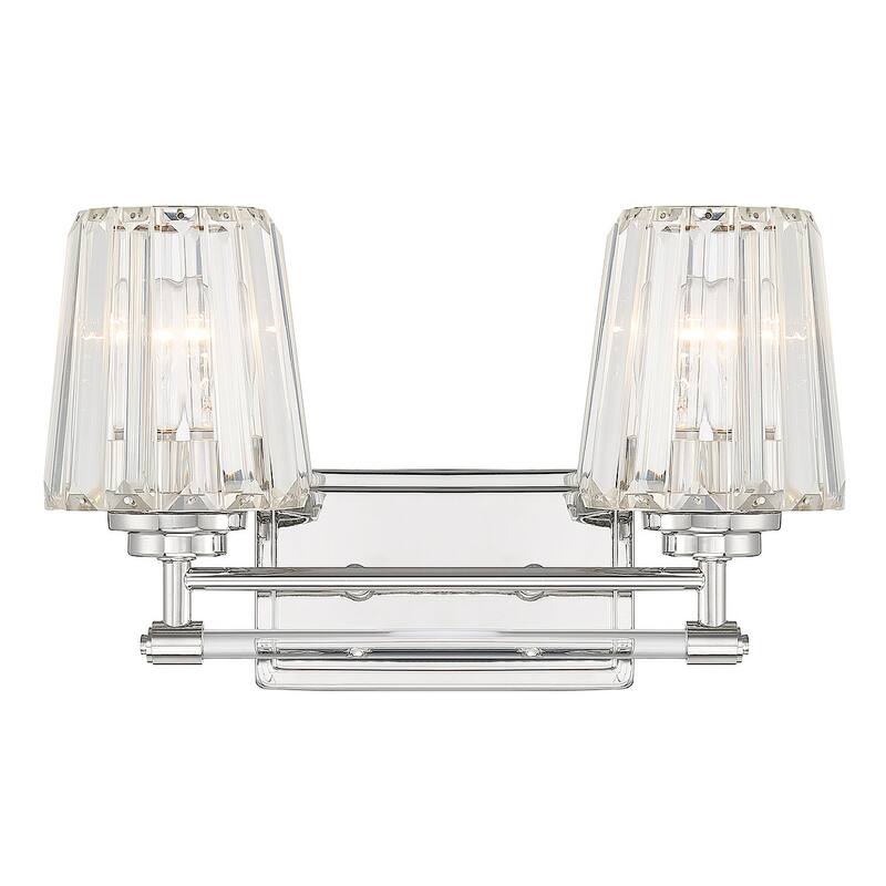 Savoy House 8-6001-2 Garnet 2 Light 16" Wide Vanity Light - Polished Nickel