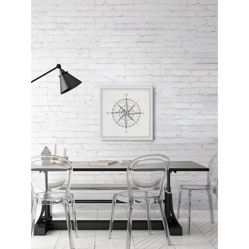 'Navigation Compass' Framed Painting Print