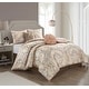preview thumbnail 23 of 24, Porch & Den Summerfield Jacquard Medallion 6-piece Comforter Set Blush - California King