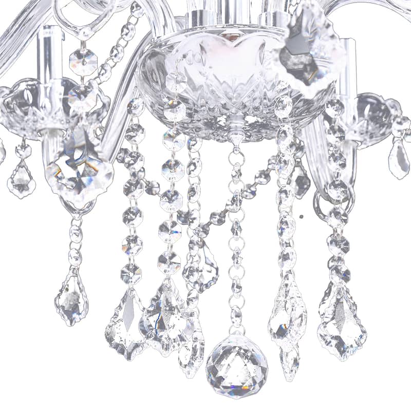 Elegant K9 Crystal Chandelier Modern 6-Light Ceiling Lamp Pendants