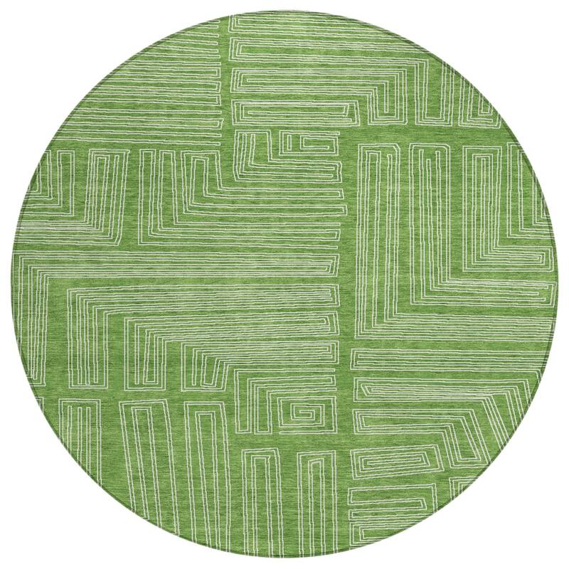 HomeRoots Geometric Transitional Rectangle Outdoor Rug