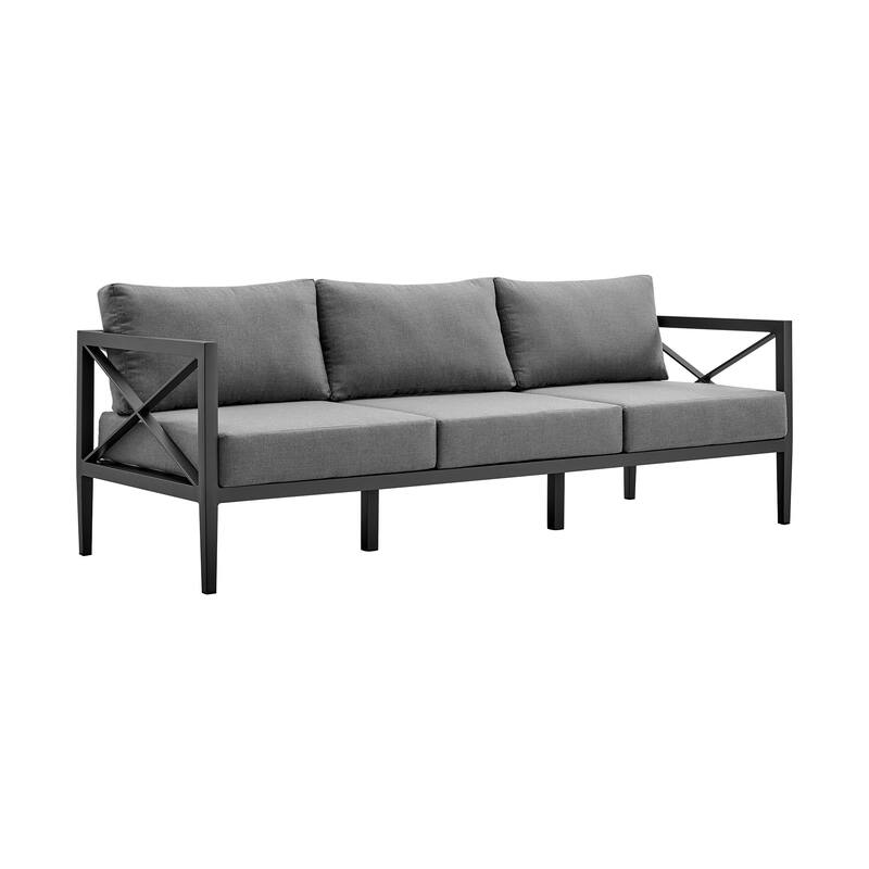 Sonoma Dark Gray Aluminum Outdoor Patio 4 Piece Deep Seating Conversation Set