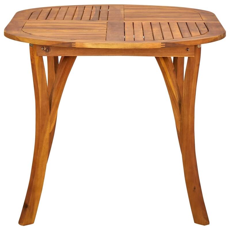 vidaXL Patio Table 59.1"x35.4"x29.5" Solid Acacia Wood - 59.1" x 35.4" x 29.5"