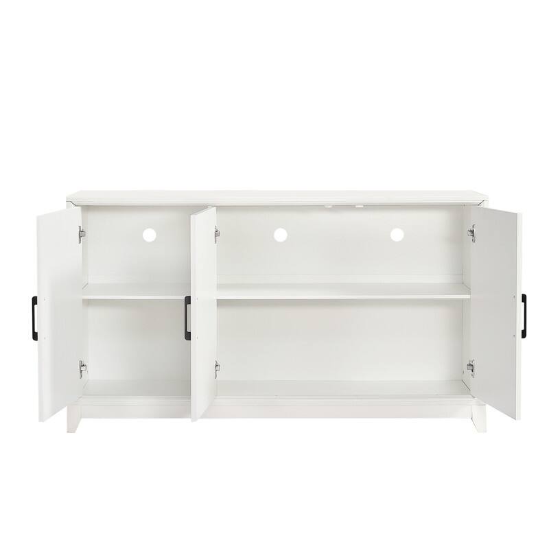 TV Stand for TVs up to 65 Inches, Modern Entertainment Center Media Console Cabinet with 2 Spacious Storage Space