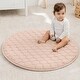 preview thumbnail 39 of 90, Premium Play Mat - Soft and Comfortable Kids & Toddler Play Mat with Non-Slip Bottom by Comfy Cubs Blush - Round - 36"