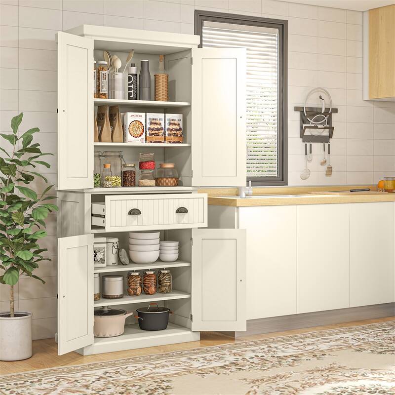 72" Kitchen Pantry Cabinet,Freestanding Tall Storage Cabinet