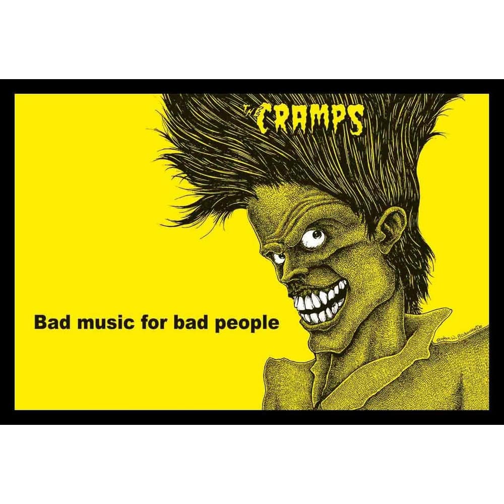 Cramps Bad Music Framed Poster - 24 x 36 Inch
