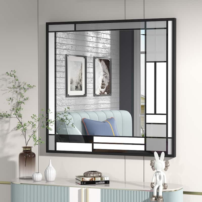 Window Pane Wall Decor Bathroom Vanity Mirror Mounted