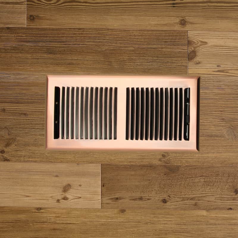 Akicon Stripe Design 4"x10" Floor Register with Trap Net