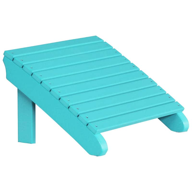 Poly Lumber Adirondack Footrest - Aruba Blue