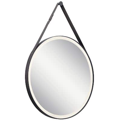 Kichler 40" x 28" Round Flat Glass Framed Wall Mounted Bathroom Mirror