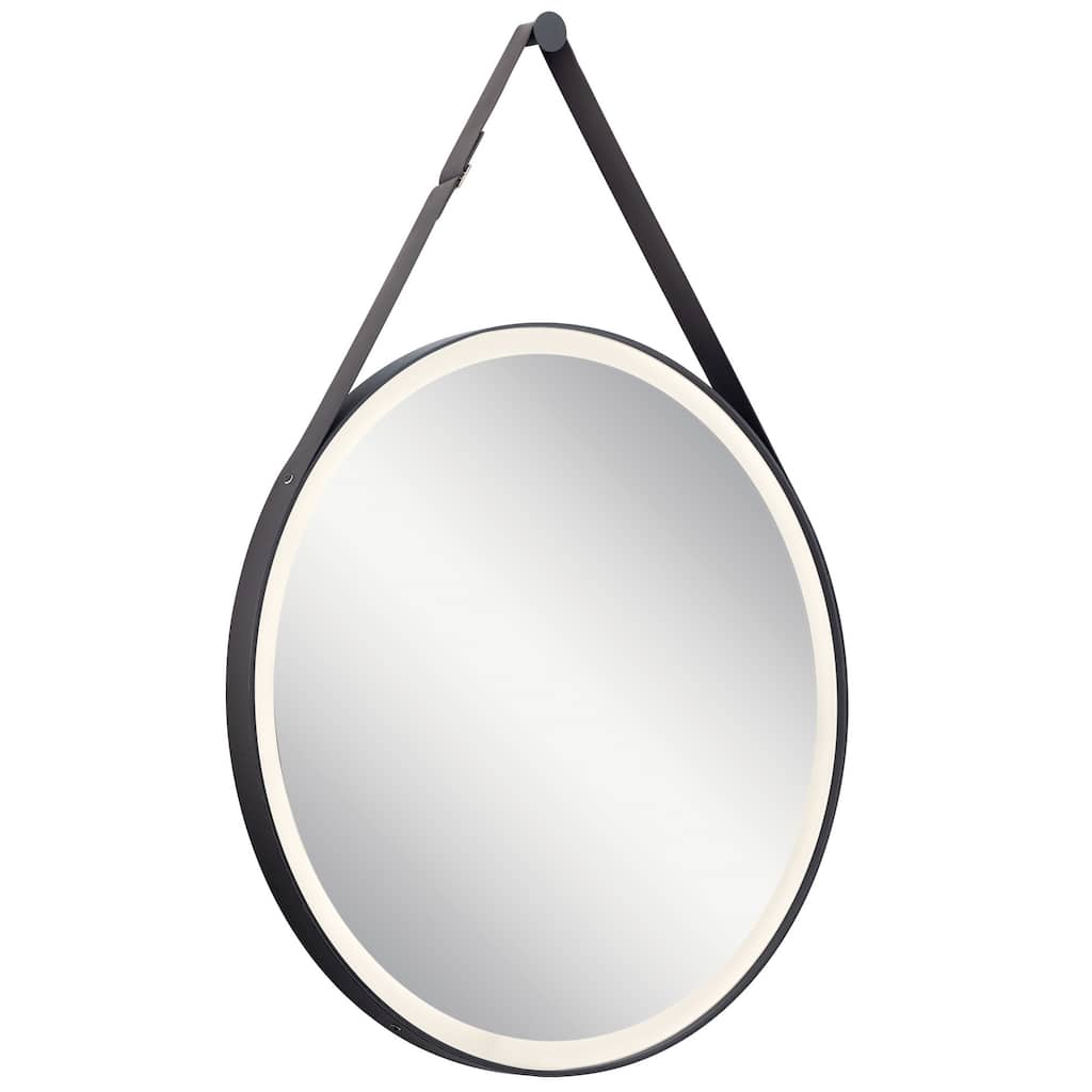 Kichler 40" x 28" Round Flat Glass Framed Wall Mounted Bathroom Mirror