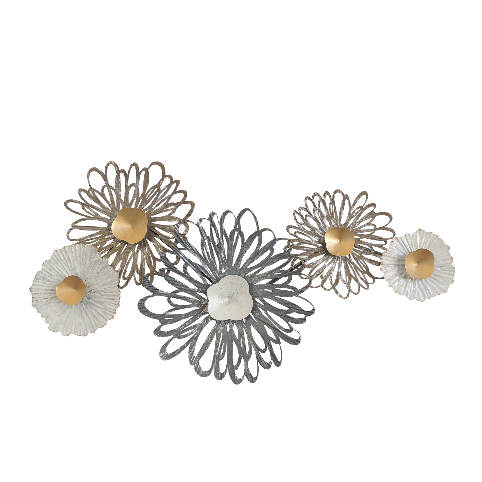 Shop Metal 34 5 Floral Wall Decoration Multi Wb Overstock