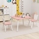 preview thumbnail 5 of 8, Gymax 3 Pieces Kids Table & Chairs Set Children Wooden Furniture Set