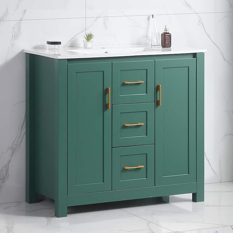 36" Bathroom Vanity with Single Sink, Combo Cabinet Undermount Sink, Bathroom Storage Cabinet with 2 Doors and 2 Drawer
