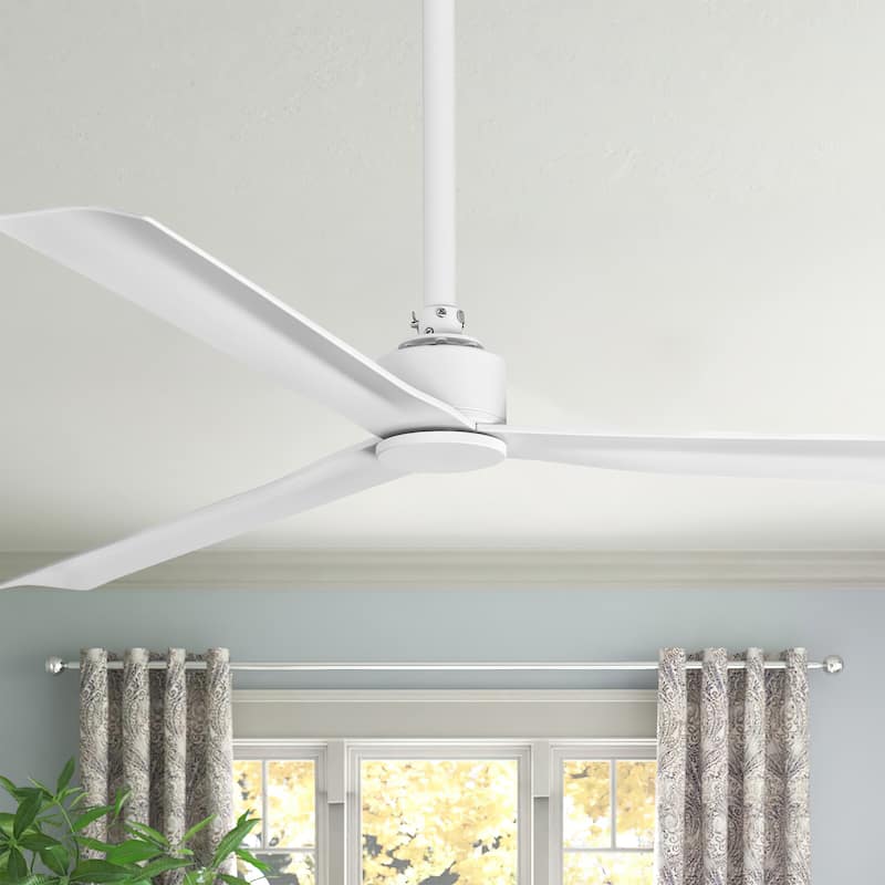 50" White Modern ABS 3-Blade Outdoor Ceiling Fan without Light