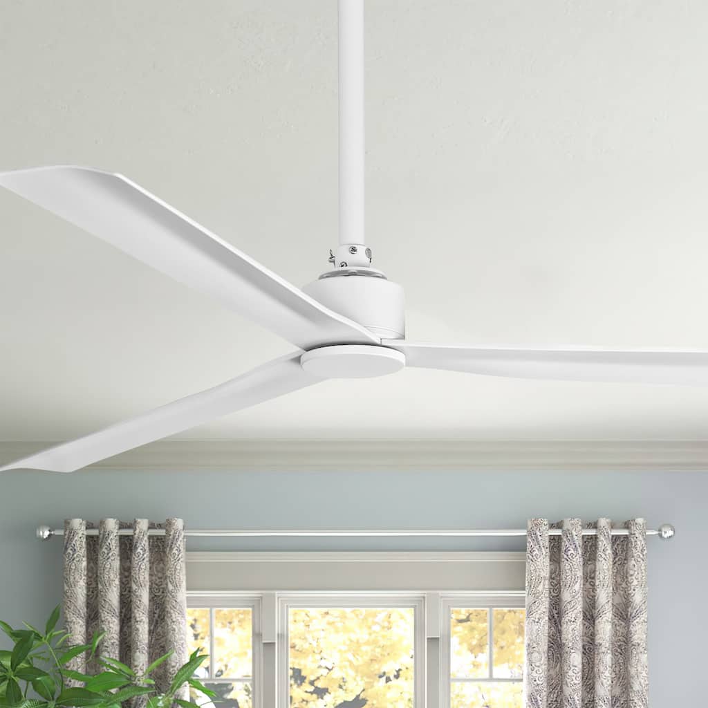 50" White Modern ABS 3-Blade Outdoor Ceiling Fan without Light