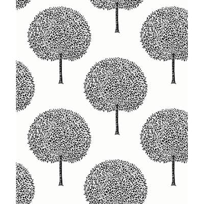 Seabrook Designs Demi Trees Non-Woven Unpasted Wallpaper