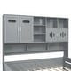 preview thumbnail 16 of 35, 2 Color Modern Full Size Wooden Daybed with 2 Drawers, All-in-One Cabinet and Shelf