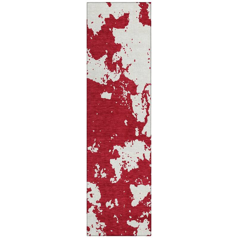 Machine Washable Indoor/ Outdoor Chantille Abstract Rug
