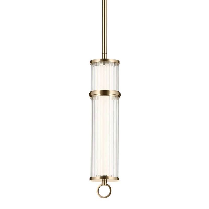 Kichler 52755LED Riven 5" Wide LED Mini Pendant - Champagne Bronze