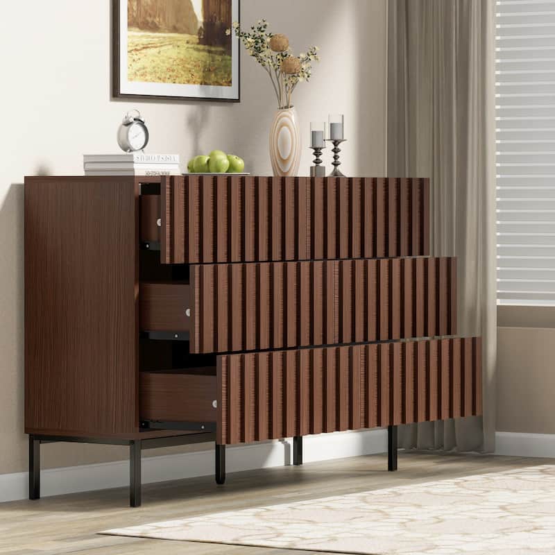 6 Drawers Chest Of Dresser Storage Tower Cabinet Bedroom Organizer