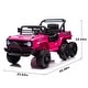 preview thumbnail 13 of 36, 12V Kids Electric Ride-On Car with truck car Remote Control, 4 Motors, Bluetooth, LED& Power Display - Battery Powered Vehicle