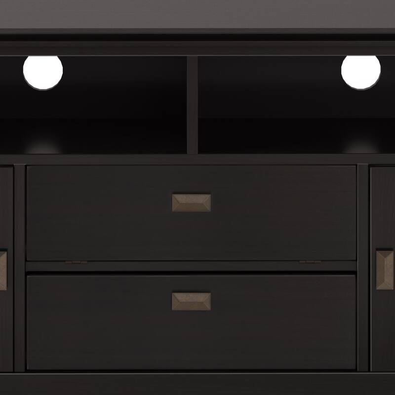 WYNDENHALL Stratford SOLID WOOD 72" Wide TV Media Stand For TVs up to 80"