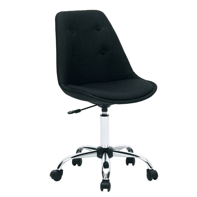 Porthos Home Office Chair with Height Adjustable, Great for Leisure - Black
