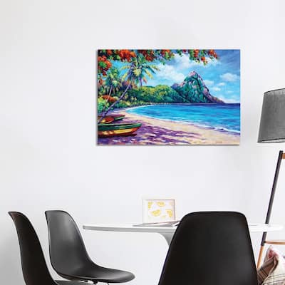 iCanvas "Soufriere Bay - St. Lucia" by John Clark Canvas Print