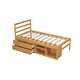 preview thumbnail 56 of 58, Wooden Platform Bed Frame with Removable Storage Shelves, Built-in Two Storage Drawers and Headboard for Kids, Teens