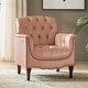 preview thumbnail 20 of 68, HULALA HOME Wemer Traditional Genuine Leather Armchair with Tufted Back