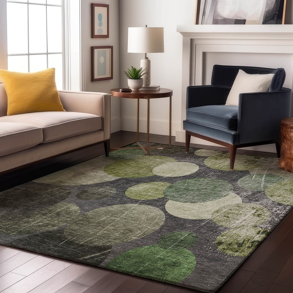 Premium Washable Super Soft Contemporary Bubbles Mayfield Rug