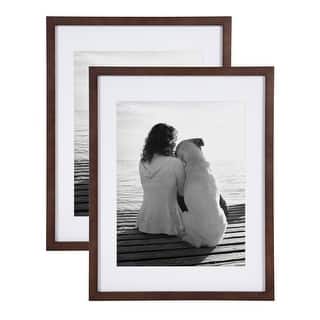 DesignOvation Gallery Wood Wall Picture Frame, Set of 2