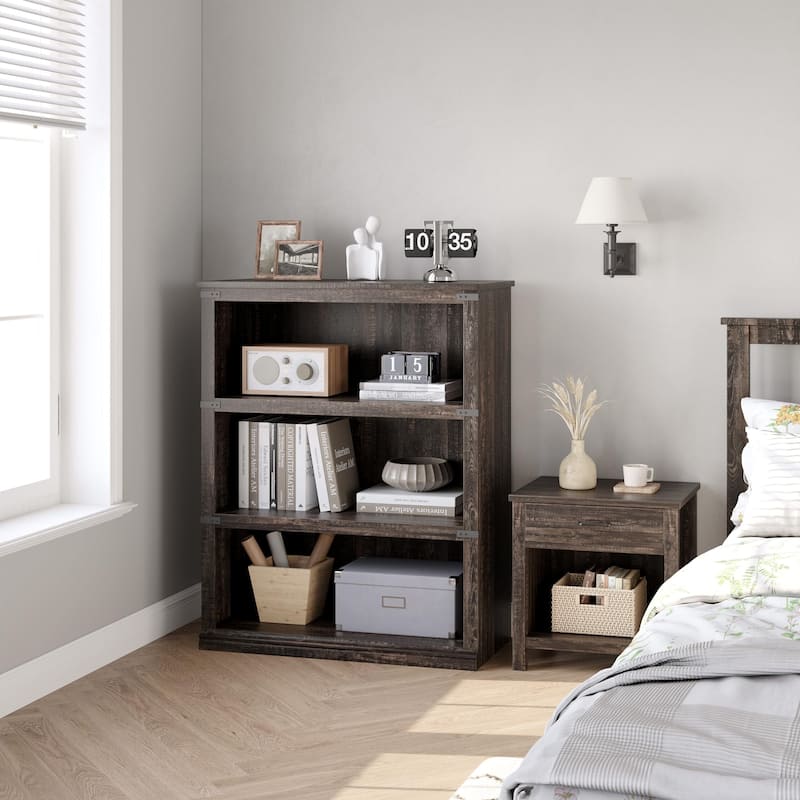 5 Tier Bookcase Modern Farmhouse Book Shelf