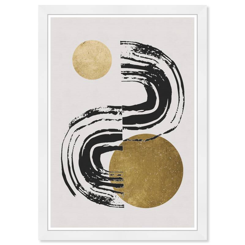 Wynwood Studio Prints Abstract Motion in Gold I Gold and Metallic Gold Modern & Contemporary Wall Art Canvas Print