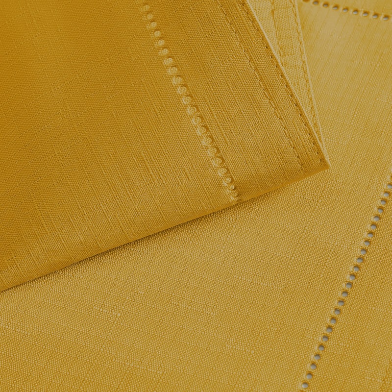 Alison Eyelet Punched Border Fabric Tablecloth