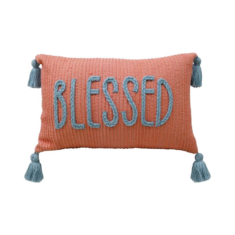 Linden Street Handwoven Braid Couching Decorative Pillow 14X24