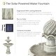 preview thumbnail 37 of 36, Sunnydaze Two Tier Solar-on-Demand Fountain, 35 Inch Tall - 35-Inch