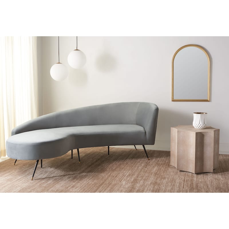 SAFAVIEH Home Evangeline Parisian Sofa - 86"W x 41"D x 31"H - Grey