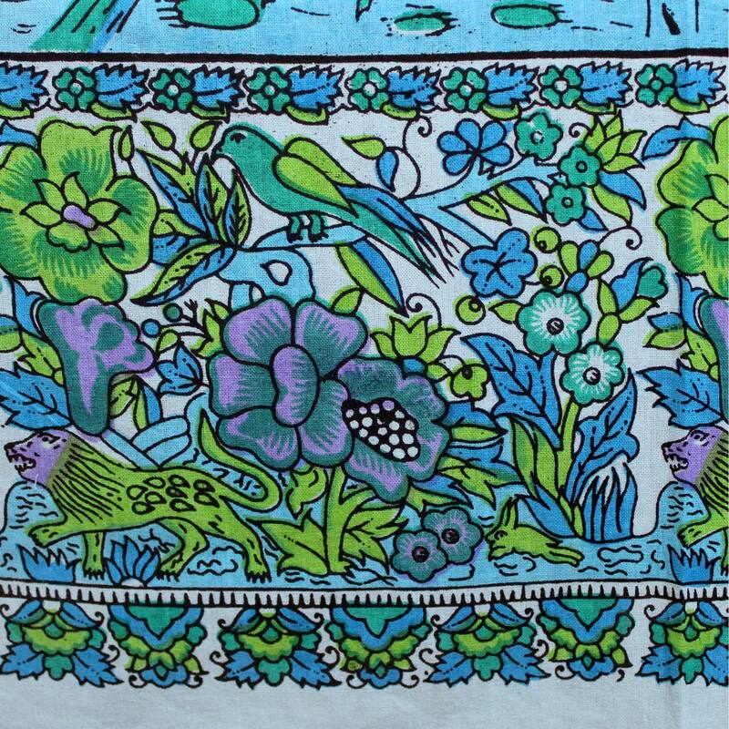 Vibrant Cotton Floral Tree Of Life Tablecloth Collection