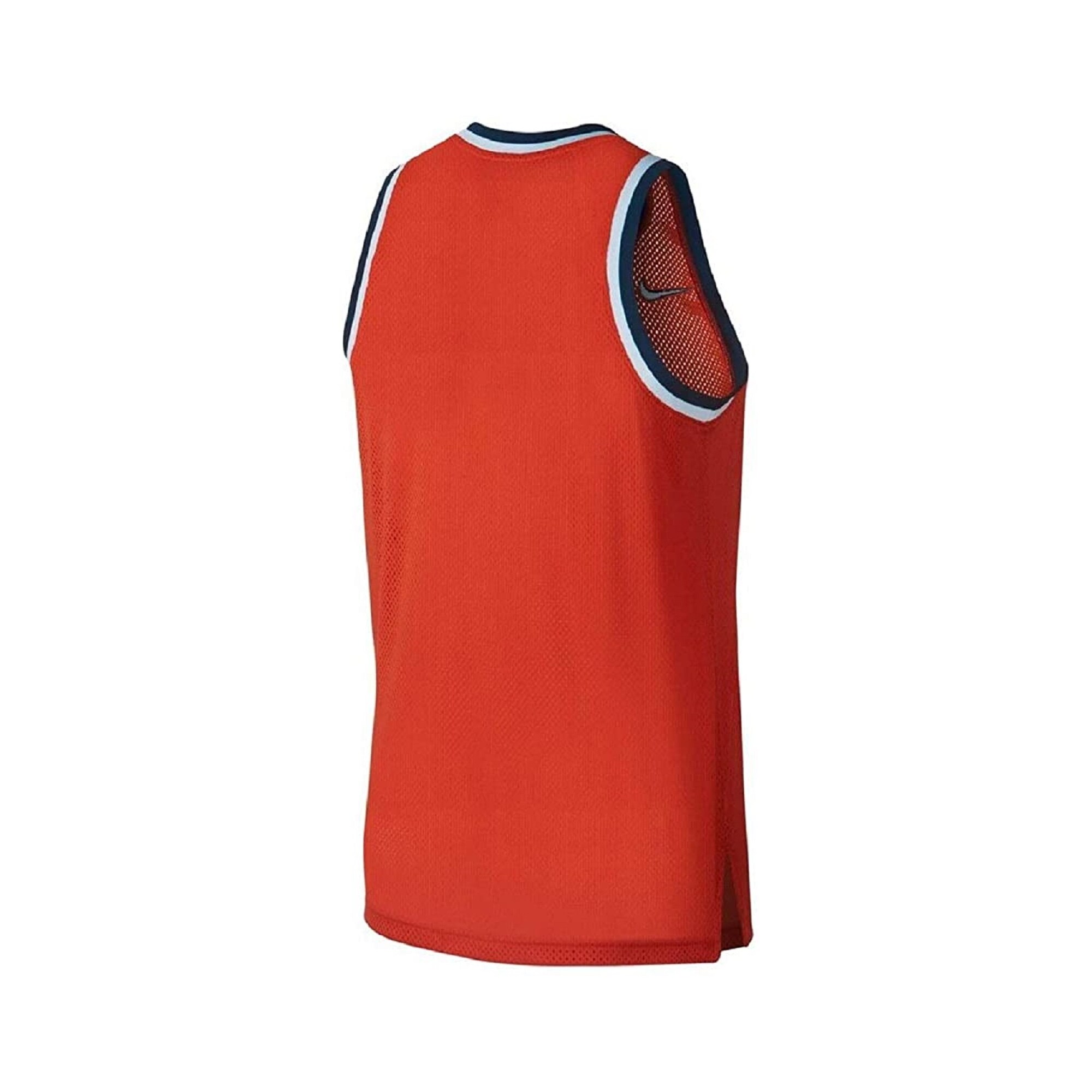 Shop Nike Men S Dri Fit Mesh Basketball Jersey Orange Xl